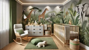 chambre-bebe-animaux-jungle-moderne-fille-ou-garcon-vert-nature