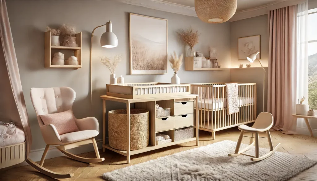 chambre bebe fille avec table a langer