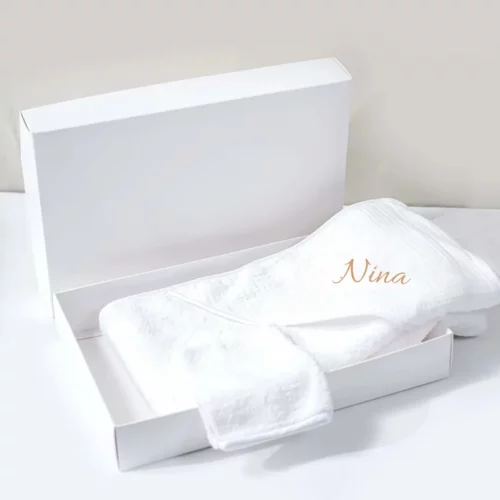 baby box bain personnalisée cape de bain sortie de bain coffret cadeau